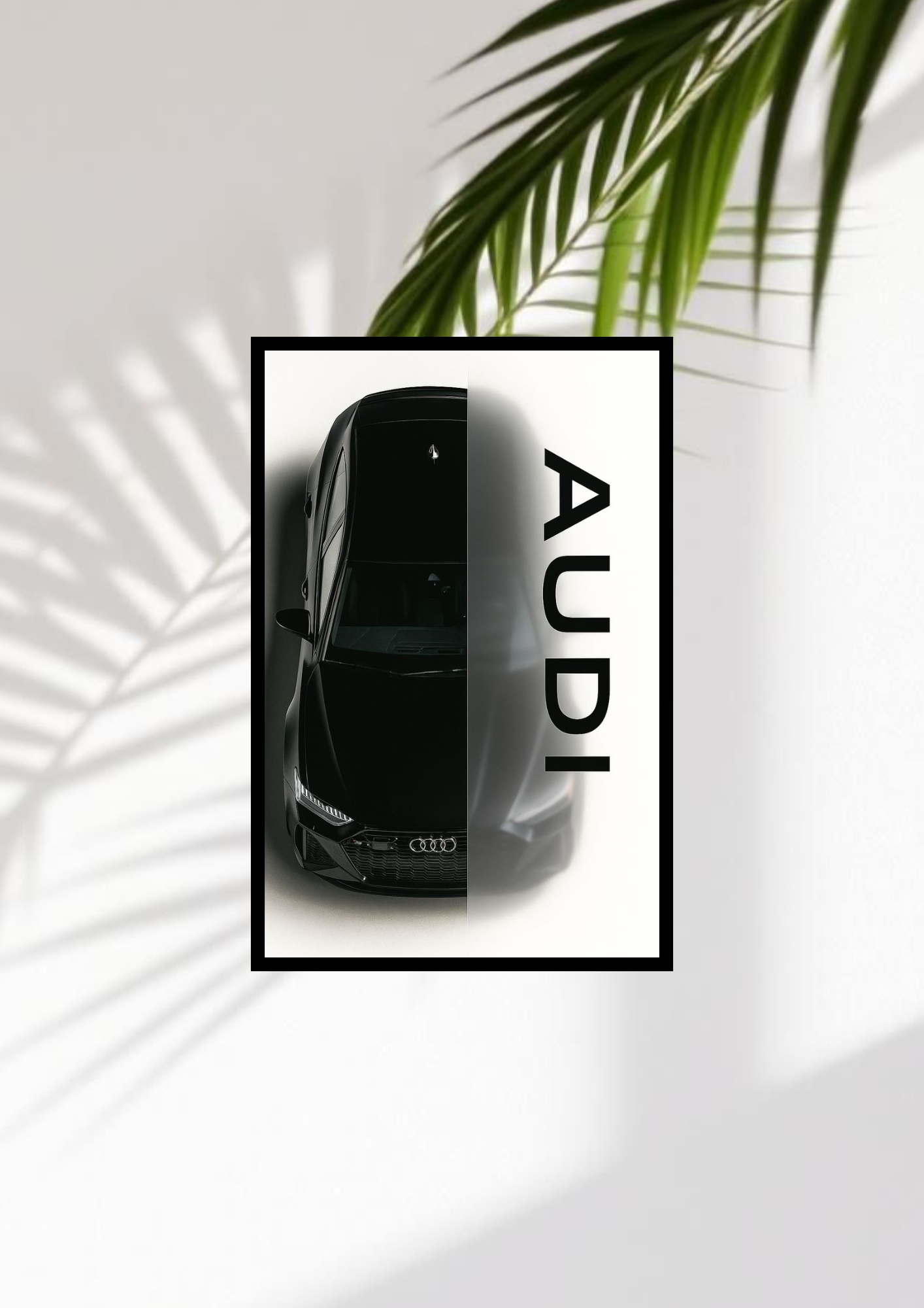 Audi RS7 poster with frame