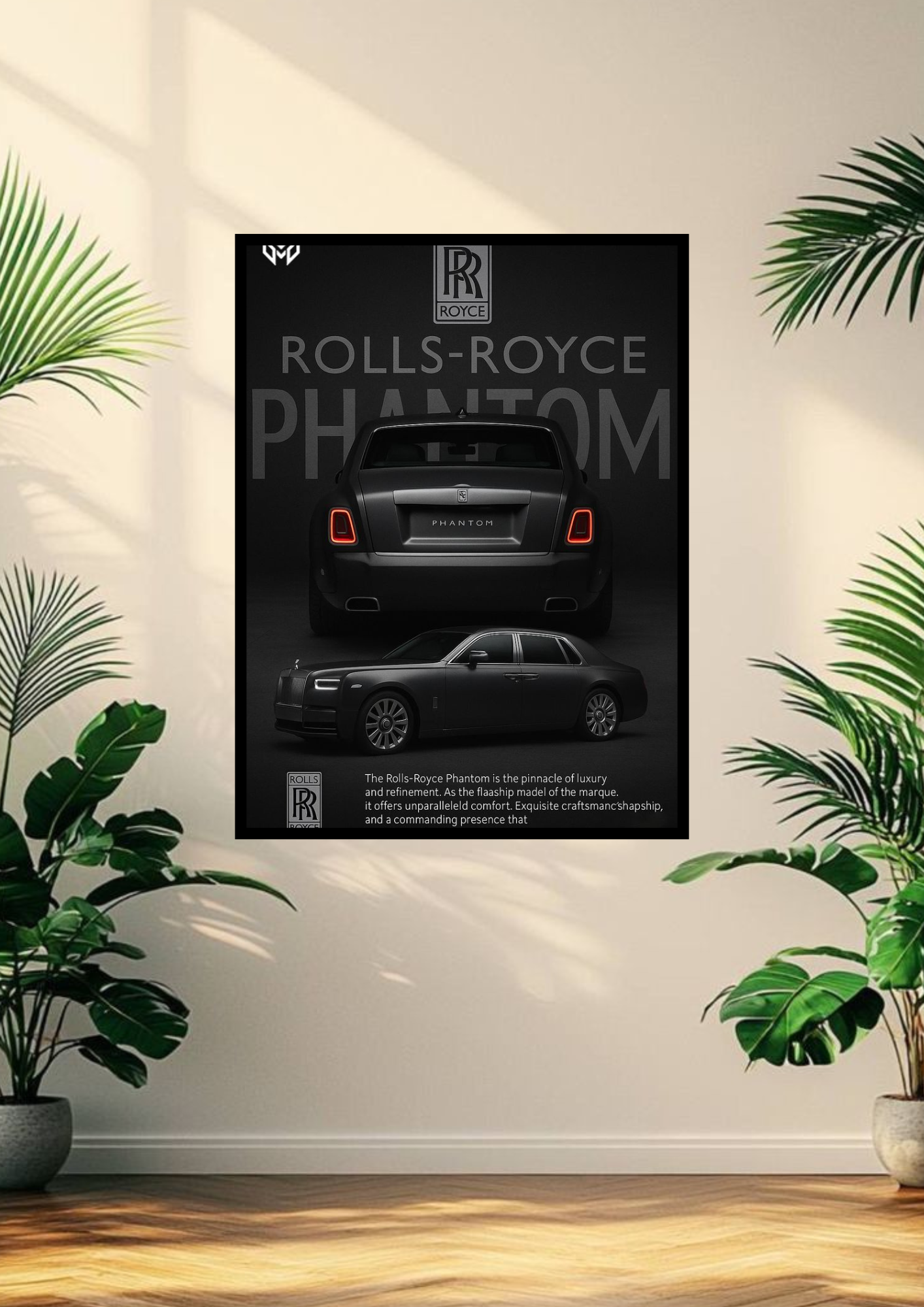 Rolls-Royce Phantom poster with frame