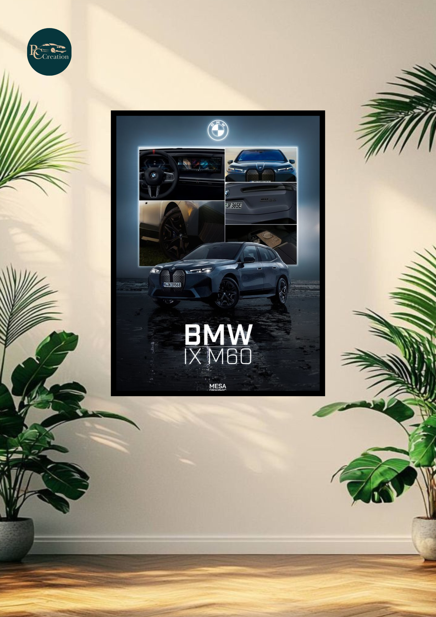 BMW XM poster with frame
