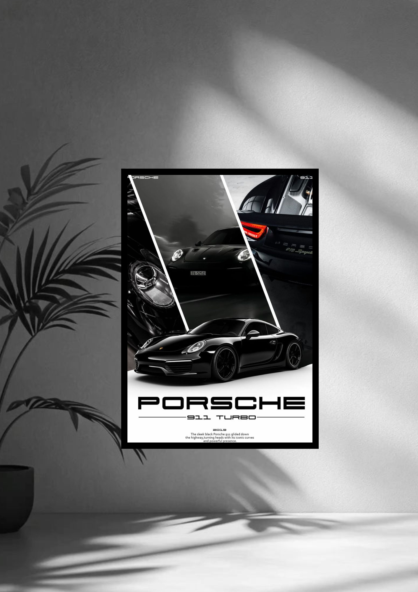 Porsche 911 Car poster with frame