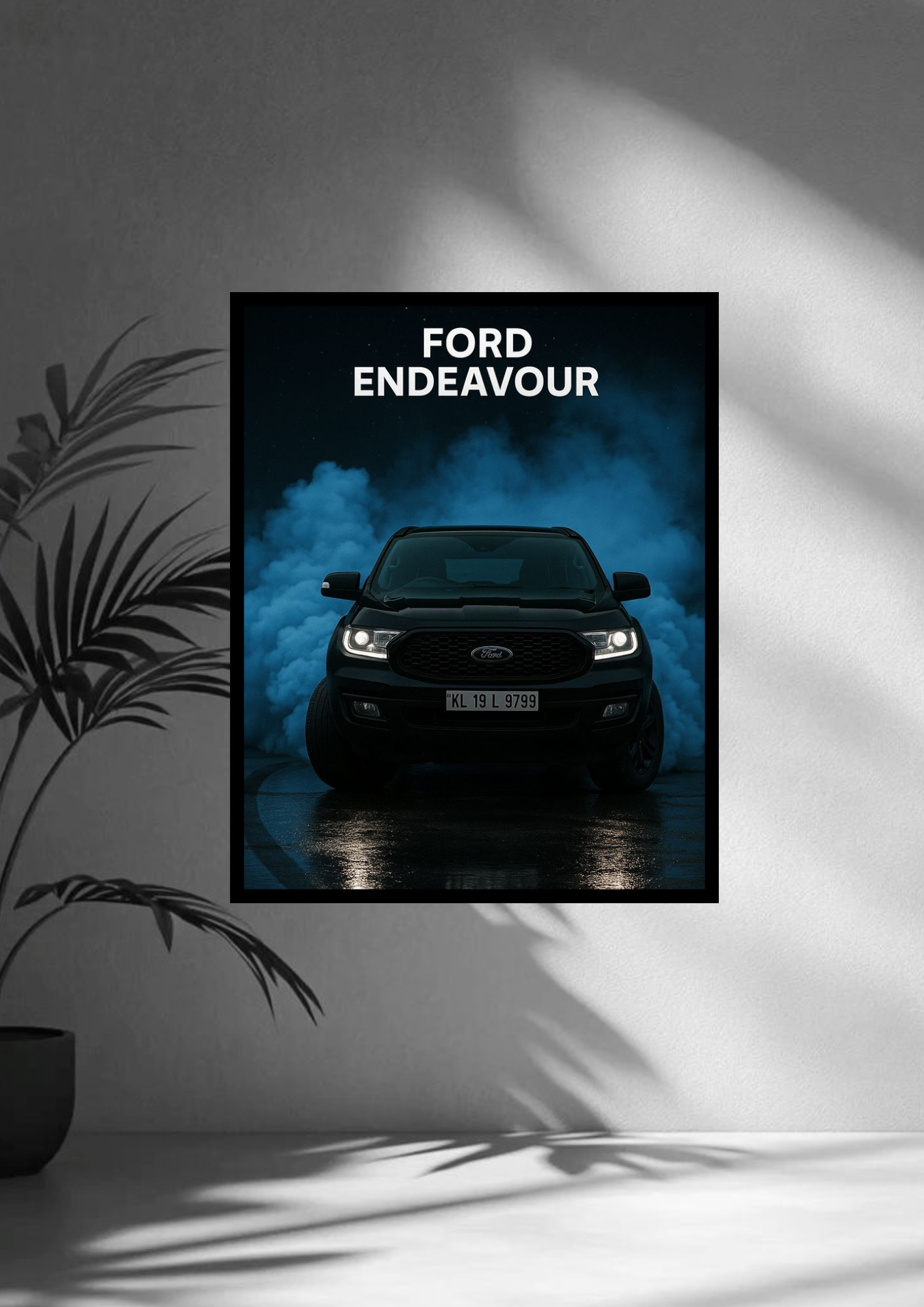 Ford Endeavour car poster  with frame