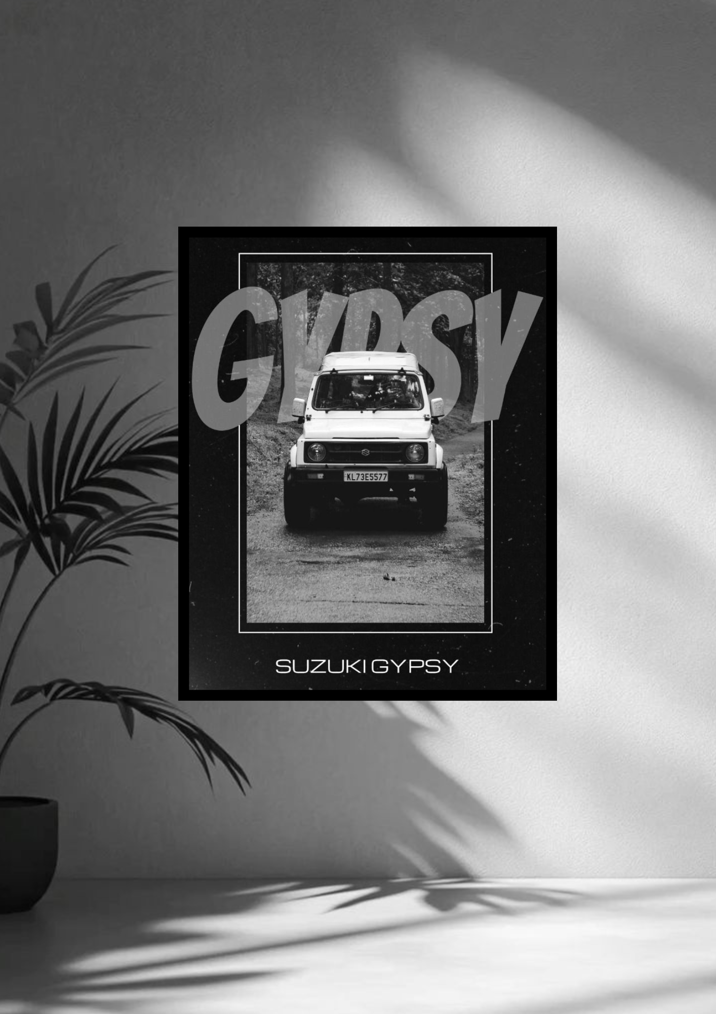 Suzuki Gypsy  Car poster with frame