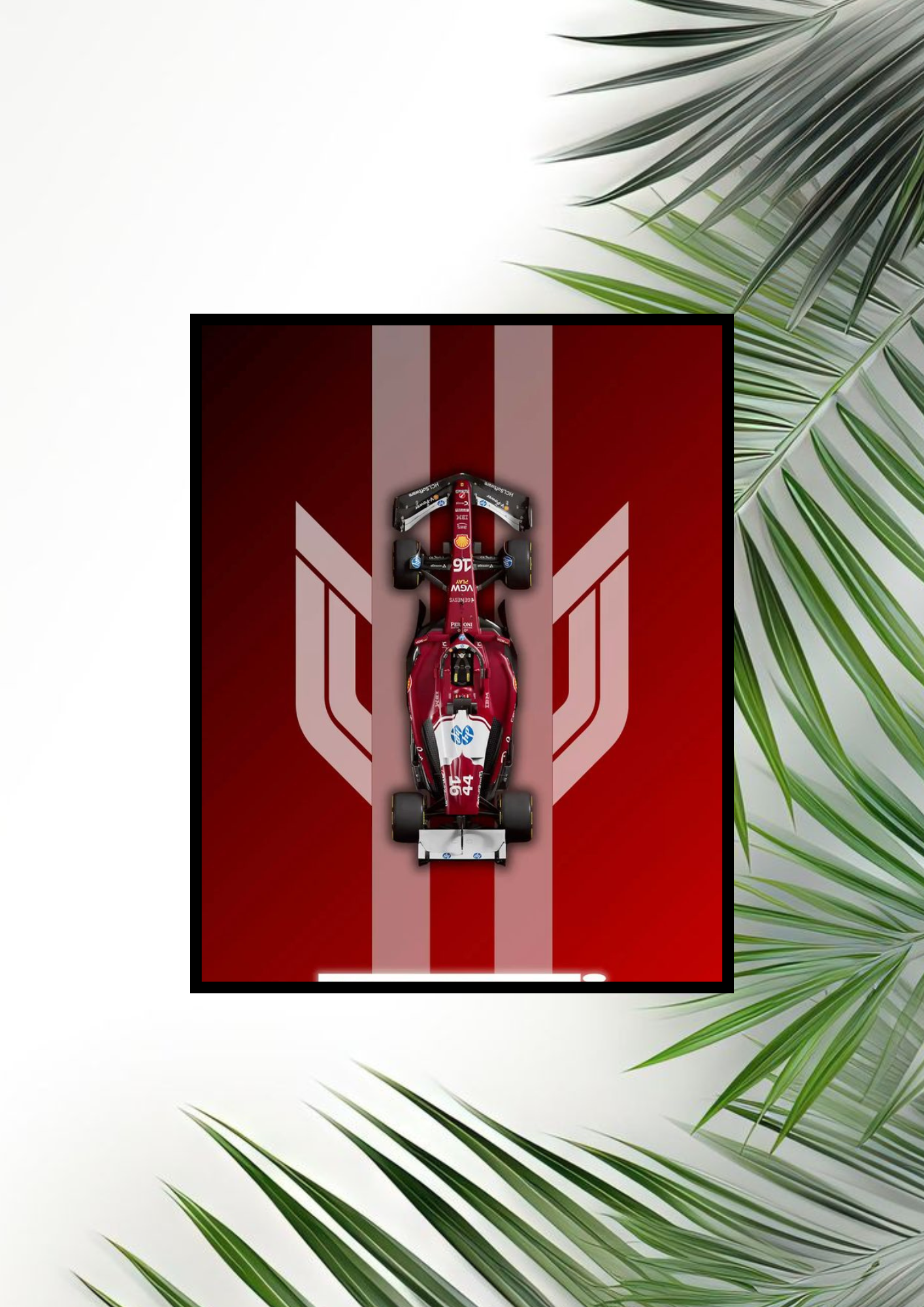 Ferrari F1 poster with frame